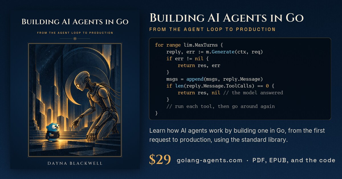 Building AI Agents in Go, by Dayna Blackwell